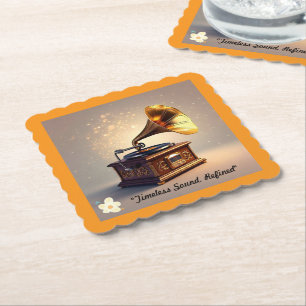 Elegant geluid kartonnen onderzetters