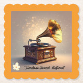 Elegant geluid kartonnen onderzetters (Voorkant)