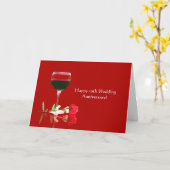 Elegant Gelukkig 10-jarig Huwelijksjubileum Kaart (Gele Bloem)