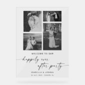 Elegant, gelukkig altijd na de bruiloft welkom acryl bord (Voorkant)