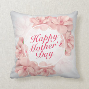 Elegant Gelukkig BloemenLijst   van het Moederdag Kussen