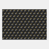 Elegant Gelukkig Chanoeka Golden Menorah Monogram Inpakpapier Vel (Voorkant 3)