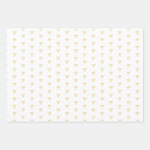 Elegant Gelukkig Chanoeka Golden Menorah Monogram Inpakpapier Vel (Voorkant 2)