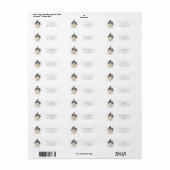 Elegant Gelukkig Kerstmis Kerstbal Adres Etiket (Full Sheet)