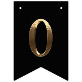 Elegant Gelukkig Nieuwjaar 2024 Zwart-wit Vlaggetjes (Derde vlag)