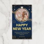 Elegant Gelukkig Nieuwjaar 2025 Gift Label (Achterkant)