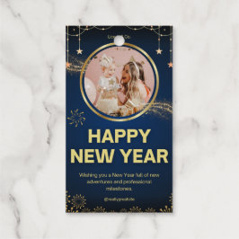 Elegant Gelukkig Nieuwjaar 2025 Gift Label