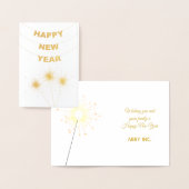 Elegant Gelukkig Nieuwjaar Corporate Gold Folie Kaarten (Display)