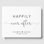 Elegant gelukkig ooit na bruiloft gastenboek (Voorkant)