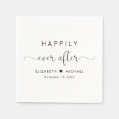 Elegant gelukkig ooit na bruiloft servet (Voorkant)