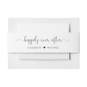 Elegant gelukkig ooit na bruiloft uitnodigingen wikkel (Voorkant Voorbeeld)