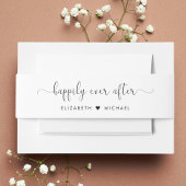 Elegant gelukkig ooit na bruiloft uitnodigingen wikkel