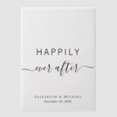 Elegant gelukkig ooit na bruiloft vellum uitnodigingen (Voorkant)