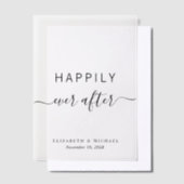 Elegant gelukkig ooit na bruiloft vellum uitnodigingen (Offset)