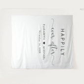 Elegant gelukkig ooit na bruiloft wandkleed (Voorkant (horizontaal))