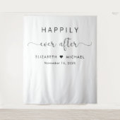 Elegant gelukkig ooit na bruiloft wandkleed (Voorkant)