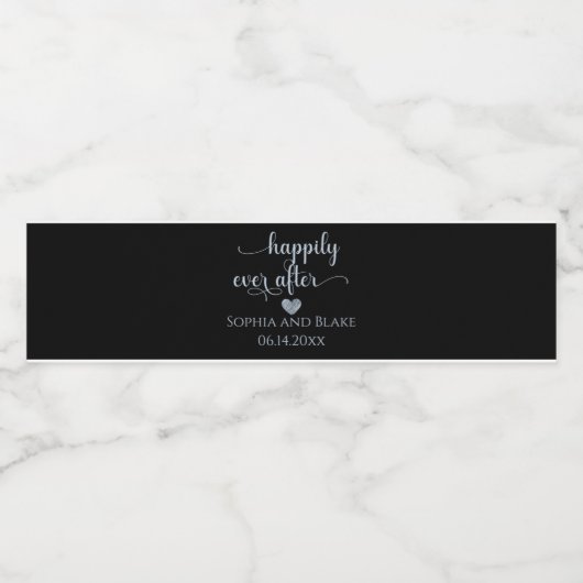 Elegant gelukkig ooit na het etiket op de flacon m (Enkel label)