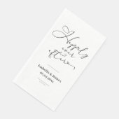 Elegant gelukkig ooit na romantische bruiloft servet (Hoek)