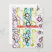 Elegant Gelukkig Verjaardag Briefkaart (Voorkant / Achterkant)