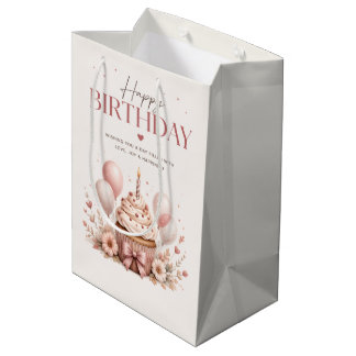 Elegant Gelukkig Verjaardag Medium Cadeauzakje