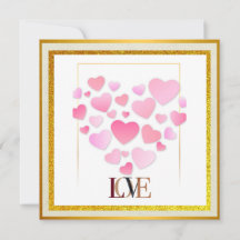 Elegant Gelukkige Valentijnsdag | Goud & Roze Warm