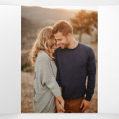 Elegant Gem White - klassieke All-in-One bruiloft Drieluik Uitnodiging (Binnenkant midden)