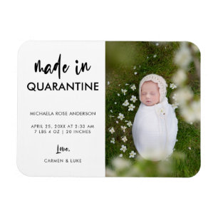 Elegant gemaakt in Quarantine Vertical Newborn Bab Magneet