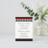 Elegant gemarkeerde Red Accent Guest Info Kaarten (Staand voorkant)