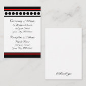 Elegant gemarkeerde Red Accent Guest Info Kaarten (Voorkant / Achterkant)