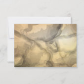 Elegant gemarmerd goud en zwart RSVP kaartje (Achterkant)