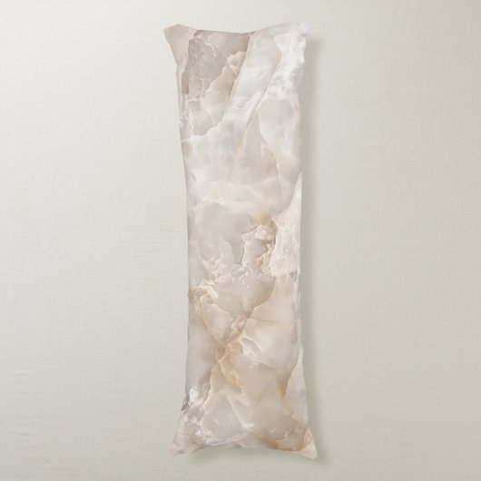 Elegant gemarmerd lichaamskussen (Voorkant Verticaal)