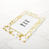 Elegant gemarmerde goudolie blanco uitnodiging Kaa (Gedraaid)