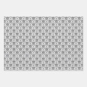 Elegant gemengd zwart-wit damast inpakpapier vel (Voorkant 2)