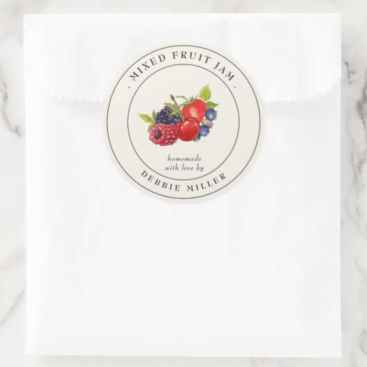 Elegant  Gemengde Fruit Jam Inblikken Label (Tas)