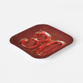 Elegant Gemstone Ruby and Gold 30th Birthday Papieren Bordje (Gebogen)