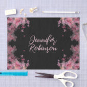 Elegant genaamd waterverf magnolia bloemenzwart tissuepapier (Craft)