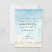 Elegant Gender Neutral Ocean Thmed Baby shower Bedankkaart (Achterkant)