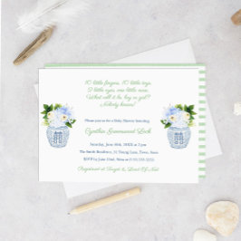 Elegant Gender Onbekende Poem Baby shower Party Kaart