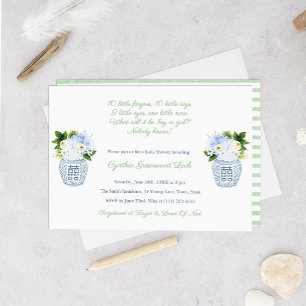 Elegant Gender Onbekende Poem Baby shower Party Kaart