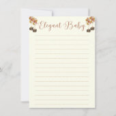 Elegant Gender onthullen checklist Baby shower Kaart (Achterkant)