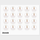 Elegant Genderneutraal Baby shower Dank u wel Ronde Sticker (Vel)
