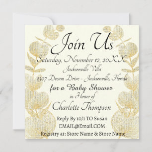 Elegant Genderneutraal Baby shower Party Kaart