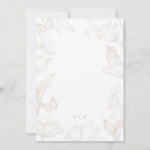 Elegant GenderNeutraal Boho Chic Bloemen Baby show Kaart (Achterkant)