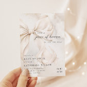 Elegant genderneutraal cloud Baby shower Kaart