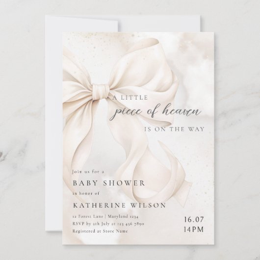 Elegant genderneutraal cloud Baby shower Kaart (Voorkant)