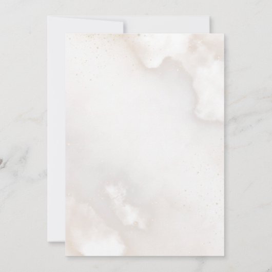 Elegant genderneutraal cloud Baby shower Kaart (Achterkant)