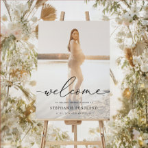 Elegant genderneutraal foto Baby shower welkom