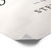 Elegant genderneutraal foto Baby shower welkom Poster (Hoek)