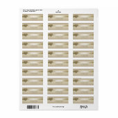 Elegant gentle gouden abstracte hartbruiloft etiket (Full Sheet)