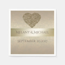 Elegant gentle gouden abstracte hartbruiloft